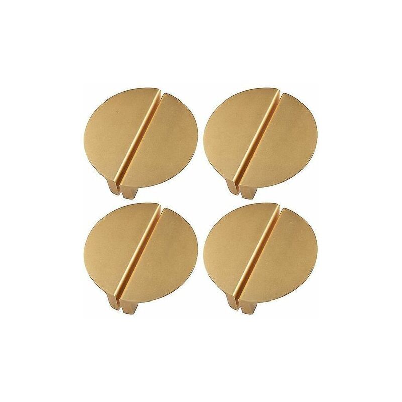 Poignée Tiroir Laiton INCREWAY Demi-Lune Tiroir Tire, 4PCS Alliage D'aluminium Cabinet Tire Demi-Cercle Boutons Décoratifs Boutons De Porte (Or Poignée Laiton