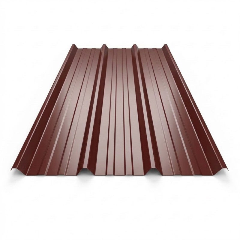 Chapa perfilada de acero lacado 1045 0,63 mm - rojo 8012, 105x300 cm