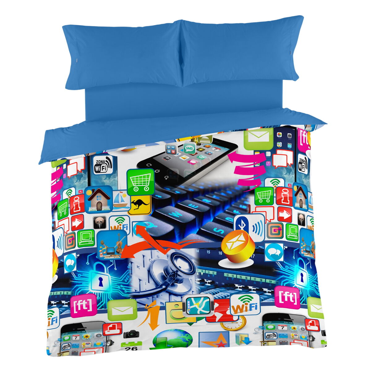 Funda nórdica alexandra house living net multicolor impresión digital