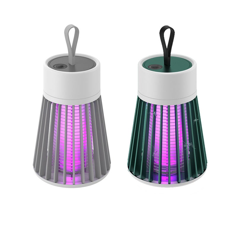 Elektryczna lampa owadobójcza na komary 2 sztuki, przenośna ładowalna lampa owadobójcza na komary, szara + zielona