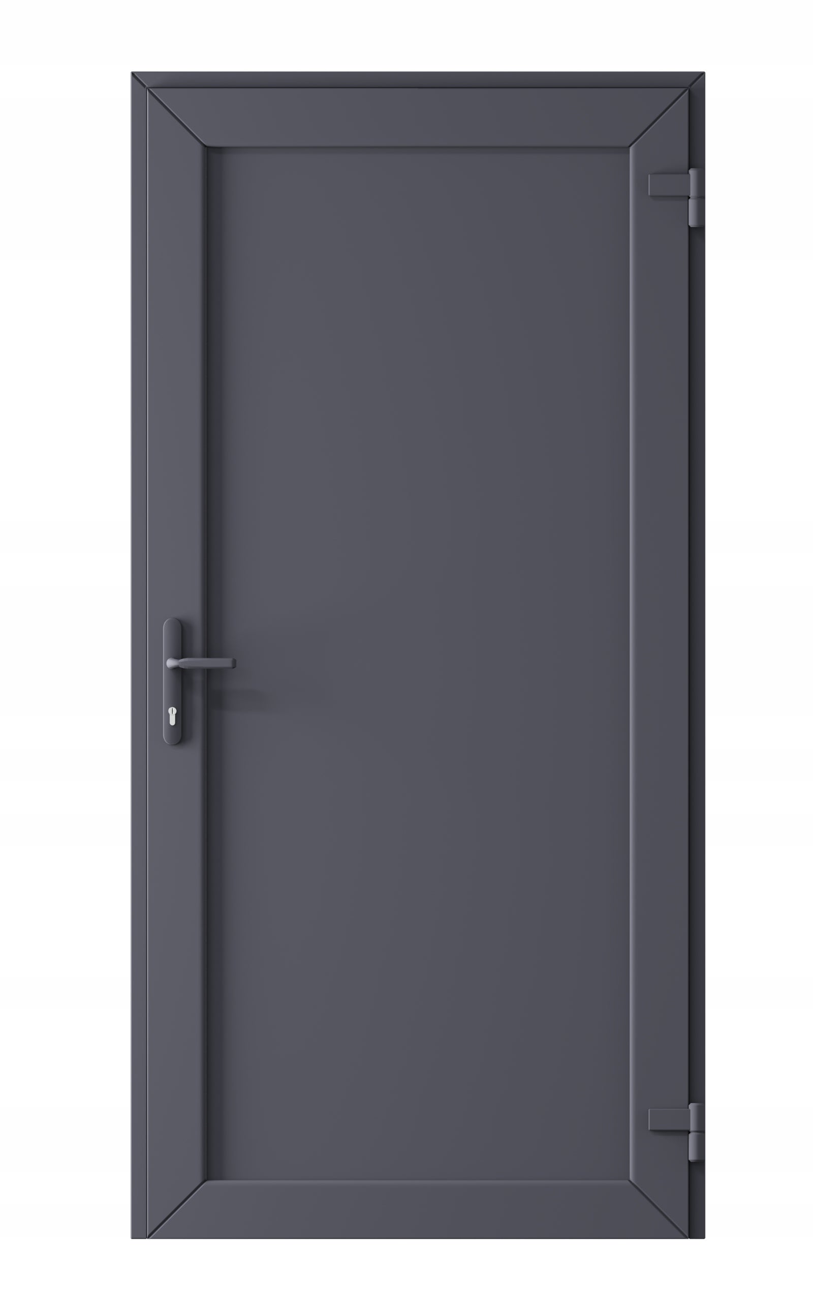 DRZWI TECHNICZNE ZEWNĘTRZNE PVC 100X205 cm ANTRACYT PRAWE