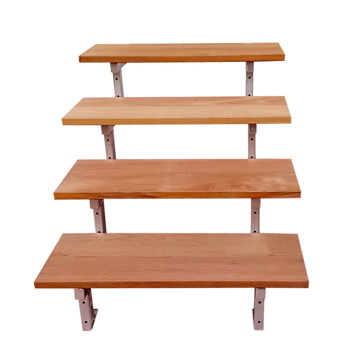 Escalera metálica bali 4 peldaños madera dura 71x100cm