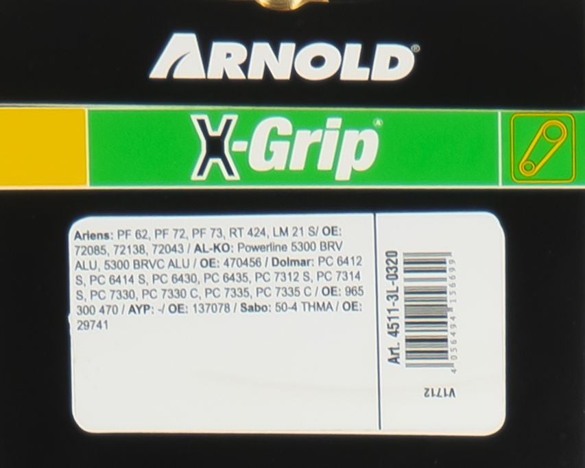 Courroie trapézoïdale X-Grip V de type 3L320 - 3