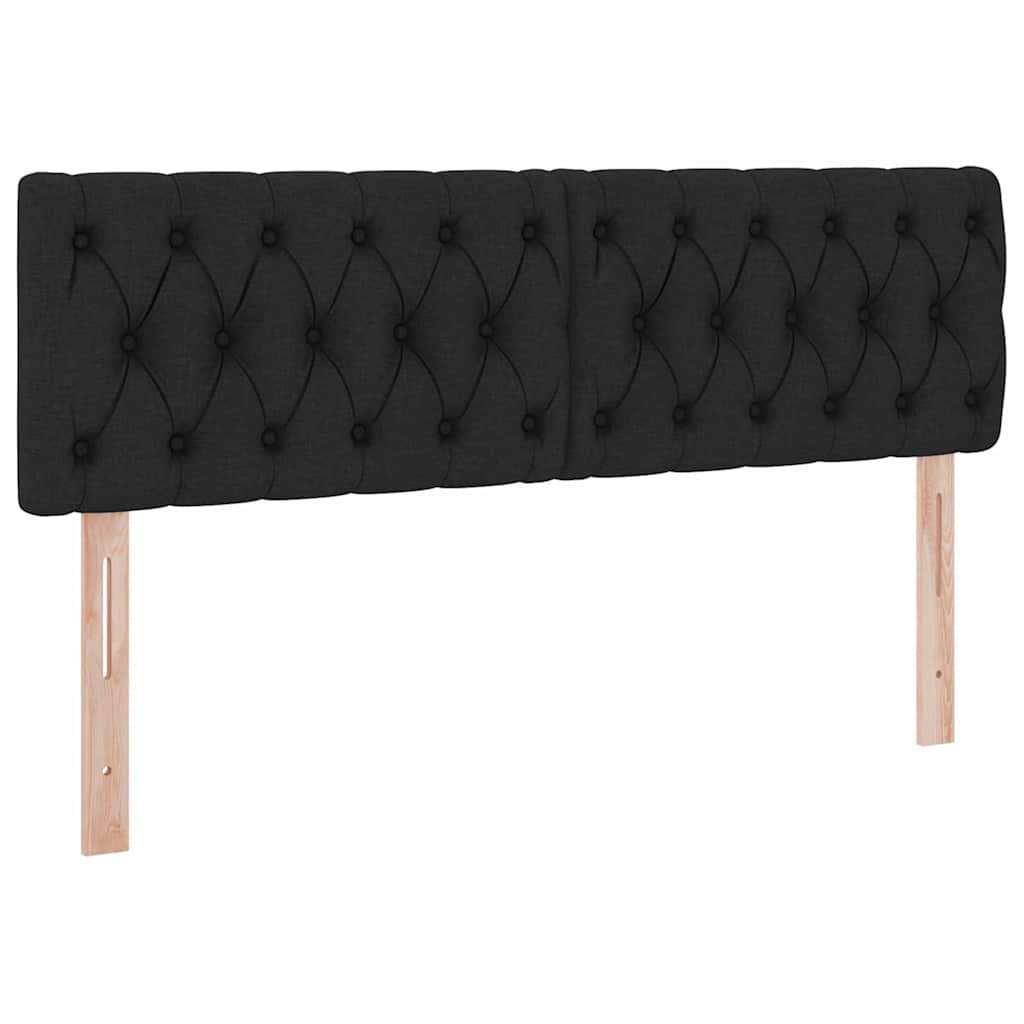 Lit avec rangement et matelas noir 140 x 200 cm velours - 9