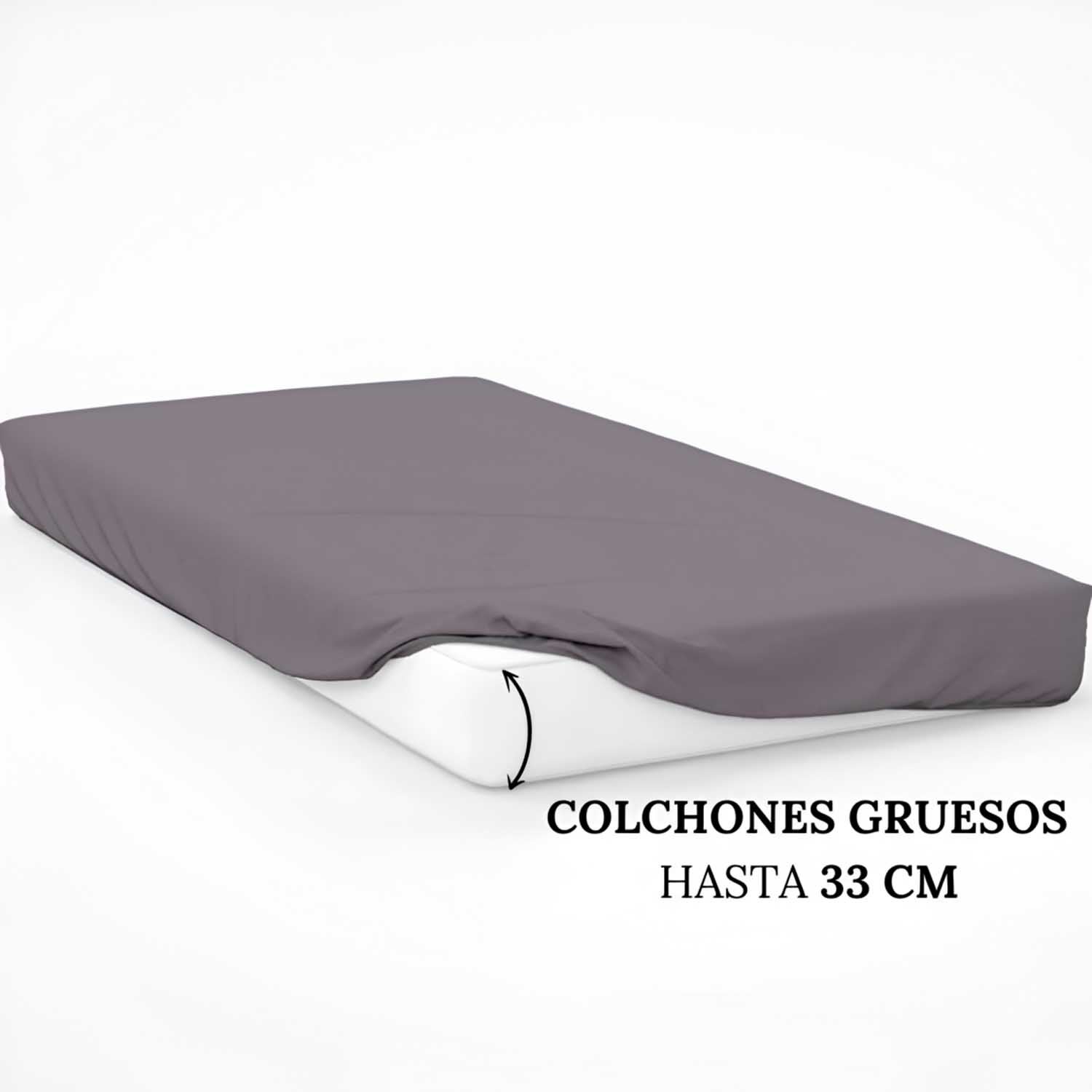 ICEHOME - Lençol de cama 150 - Poliéster de microfibra - CINZA 7 - 4