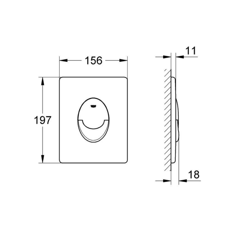 Plaque de commande GROHE Skate Air Blanc alpin - 3