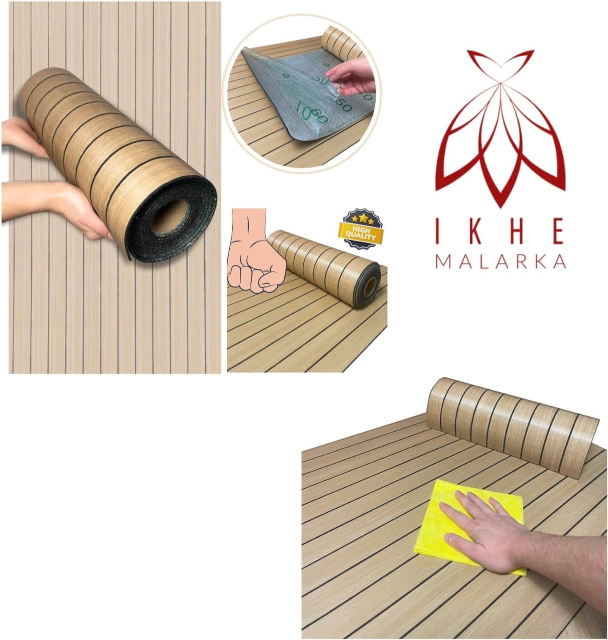 1,2 m² Panneau mural imitation lamelles bois, rouleau auto-adhésif 40×300 cm, ép. 2,8 mm, PVC + mousse PE R02 - 3