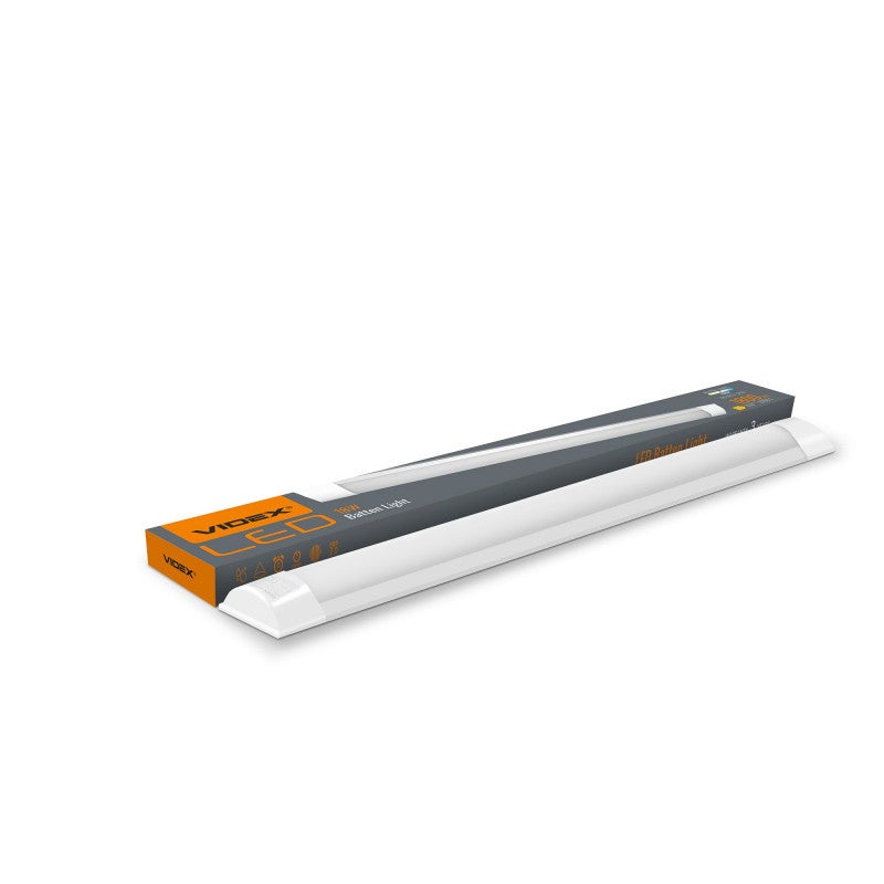 Lampa do garażu piwnicy LED Batten 18W 4000K 2250lm aluminium biała wym:2,5x60x7,5cm IP20 Videx