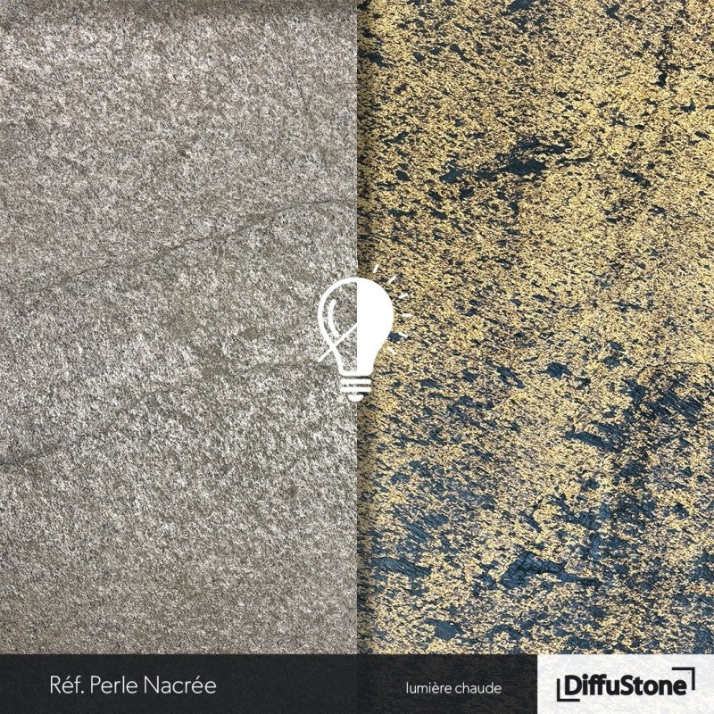 Perle Nacrée - TRANSLUCIDE - Feuille de Pierre DiffuStone -1220x2440mm - 4
