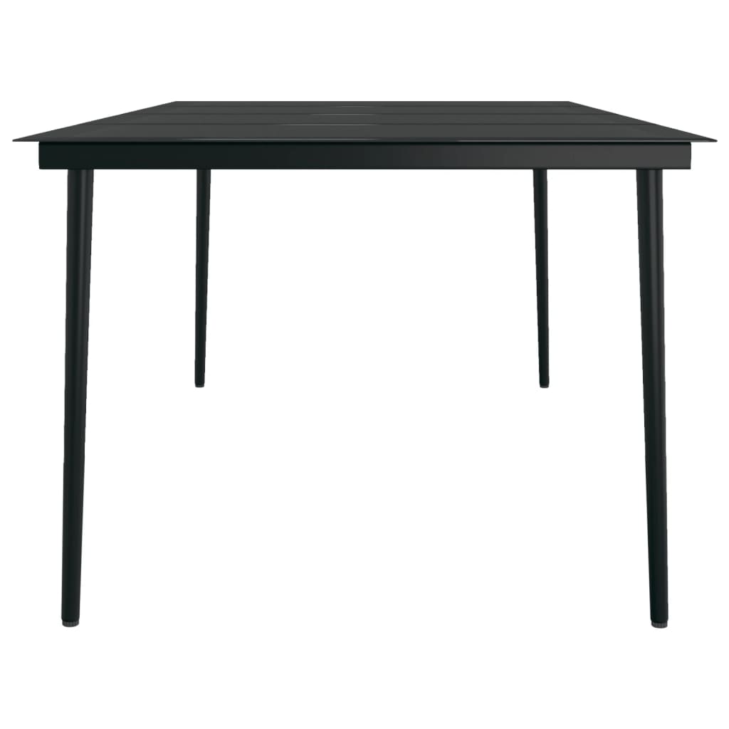 Maison Exclusive - Set da Pranzo da Giardino 9 pz con Cuscini Nero - 8