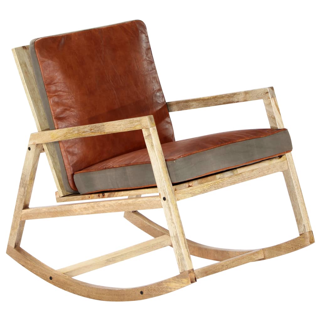 VidaXL Chaise à Bascule Extérieure Bois D’Acacia Massif – Fauteuil Berçant Jardin & Patio Résistant Aux Intempéries