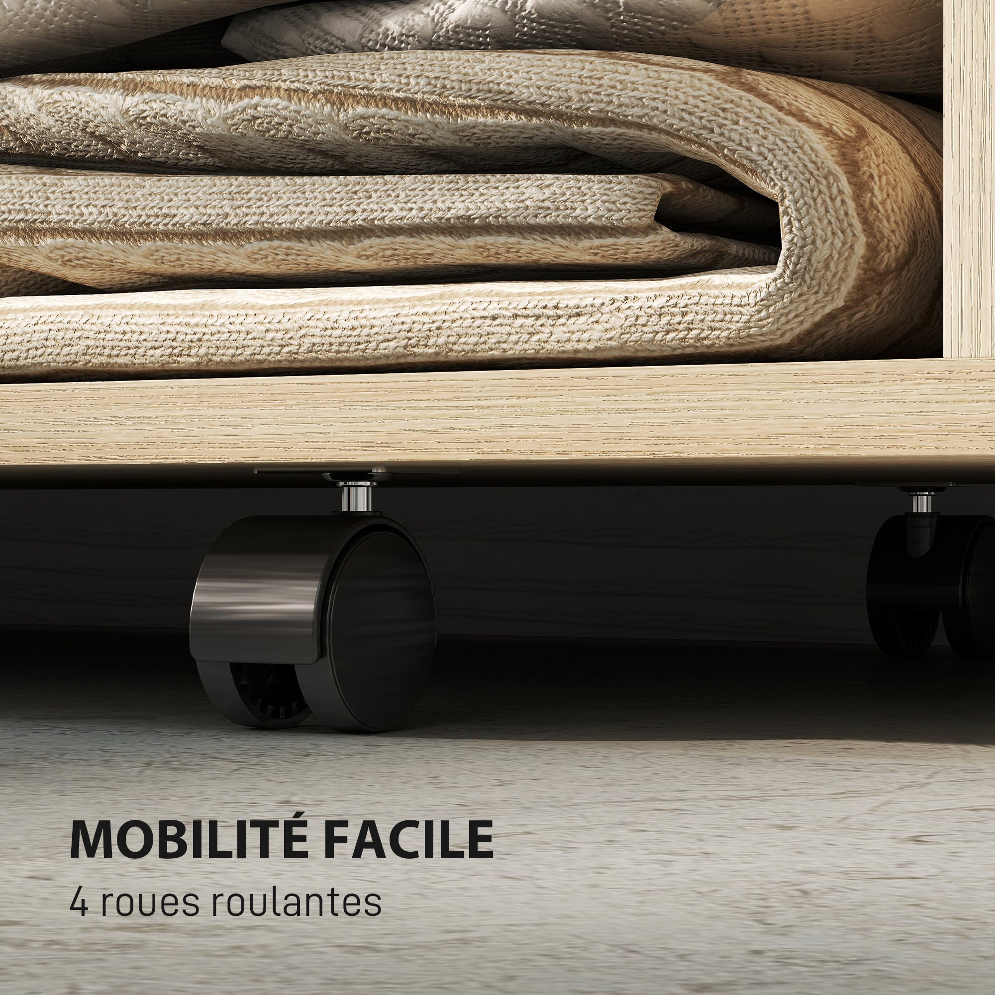 Armoire de vêtement mobile panneau de particules HOMCOM - 5