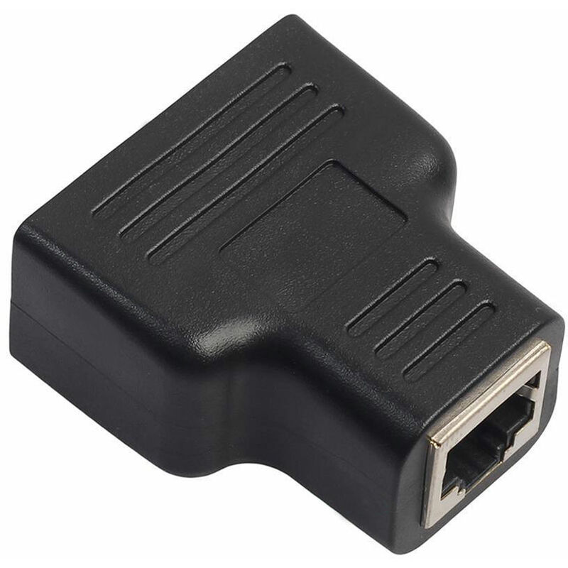 Adaptateur Rj45 1 à 2 ports femelle à femelle Connecteurs réseau d'extension Internet Prise en charge du câble Ethernet Cat5 Cat5e Cat6 Cat6e Cat7 - 5