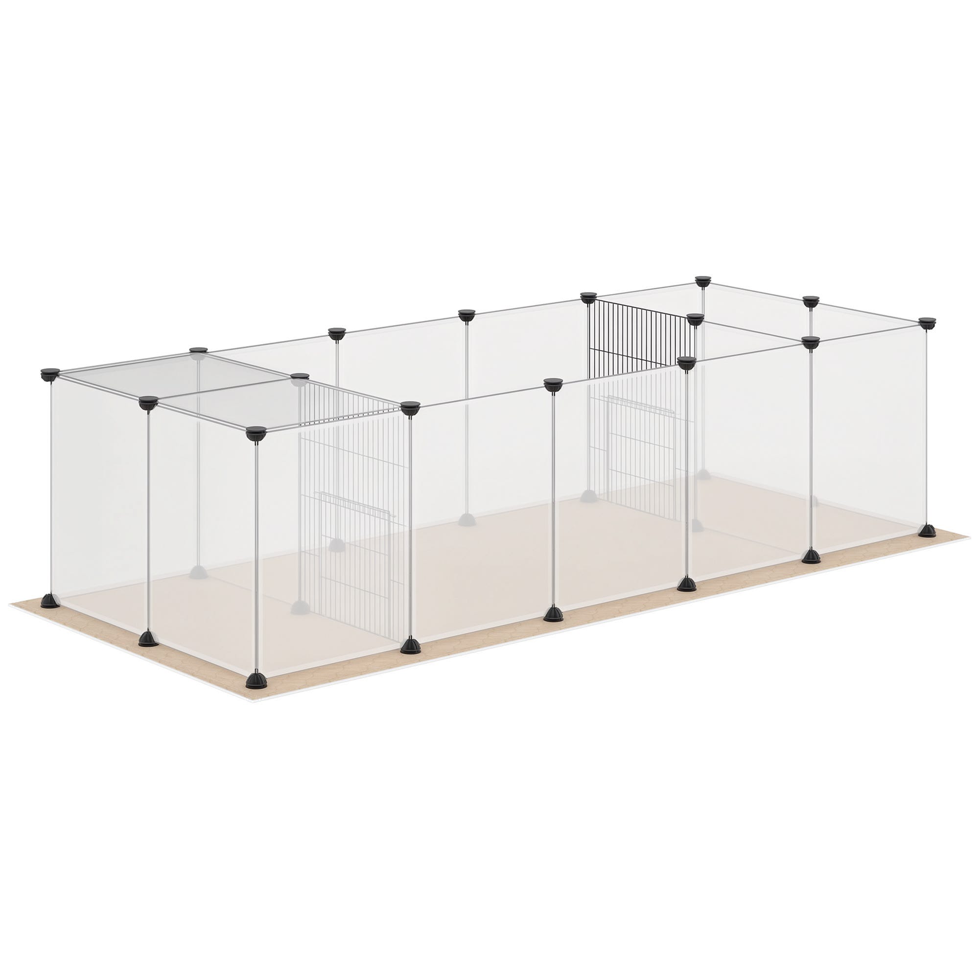Liste Animaux Rongeurs Enclos Animaux DIY 20 Panneaux + Tapis 175x70x45cm Modulaire Blanc Pour ...
