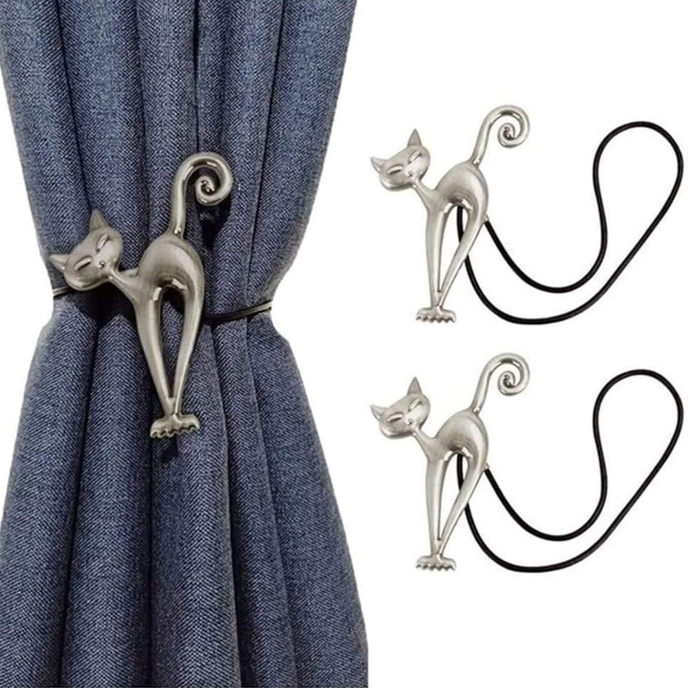 2 Pezzi Di Lacci Per Tende Magnetici, Lacci Per Tende Magnetici Lacci Per Tende Magnetici Bellissimi Fermagli Per Tende Con Motivo A Gatto Clip Per Tende Accessori Per Tende 95642786
