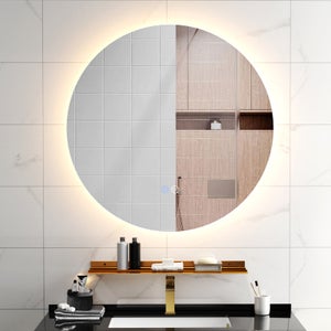 Relaxdays Specchio Da Bagno Con Mensola | 54x38x8,5 Cm | Cornice Bianca In MDF, Vetro | Carico 1,5 Kg | Per Ingresso, Camera E WC