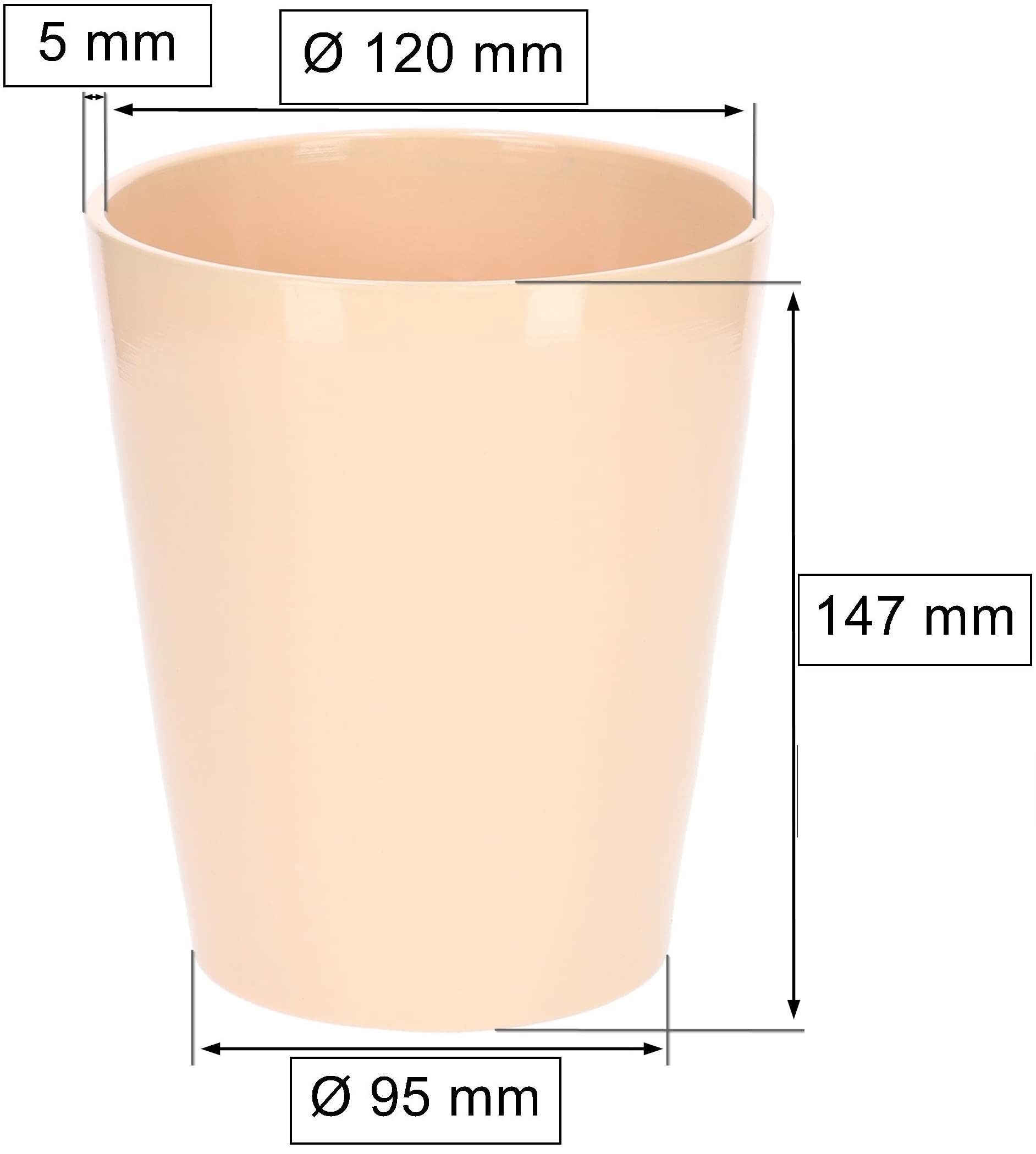 Osłonka fi12 doniczka donica ceramiczna na kwiaty - KOTARBAU - 2