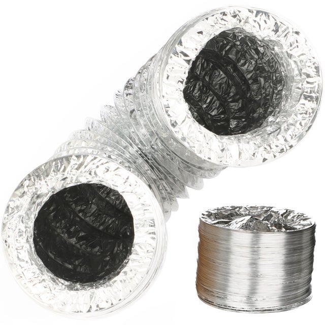Gaine de ventilation flexible aluminium Ø102 mm x 3 m DOMUX – hotte, extracteur, sèche-linge, VMC – DN100