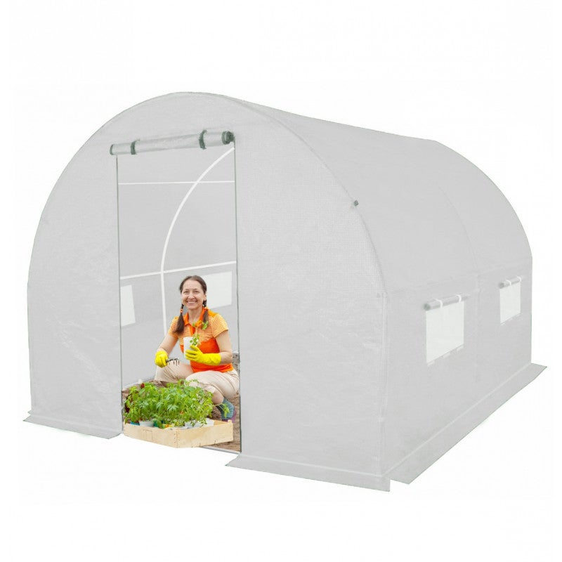 Tunel ogrodowy 4iQ Group 2x2m Biały Folia UV 19mm