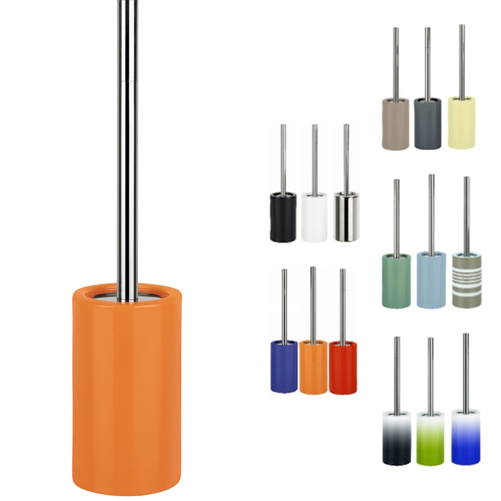Brosse Wc avec support Céramique TUBE Orange Spirella - 3