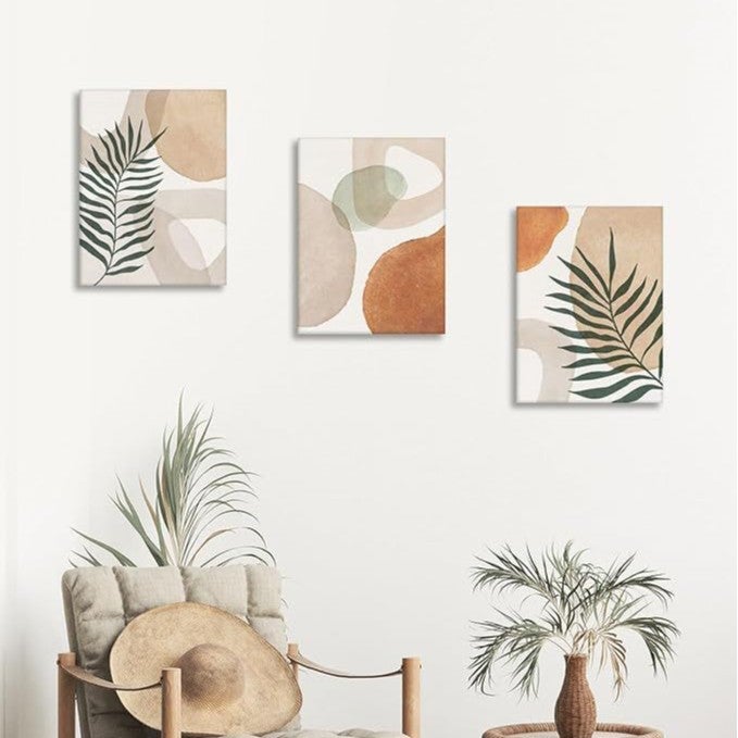 Lot de 3 Tableau Decoration Murale Affiche Décoration Chambre Maison Cousine - Poster Mural Tableaux Déco Boho Salon,sans cadre,Abstrait - 4