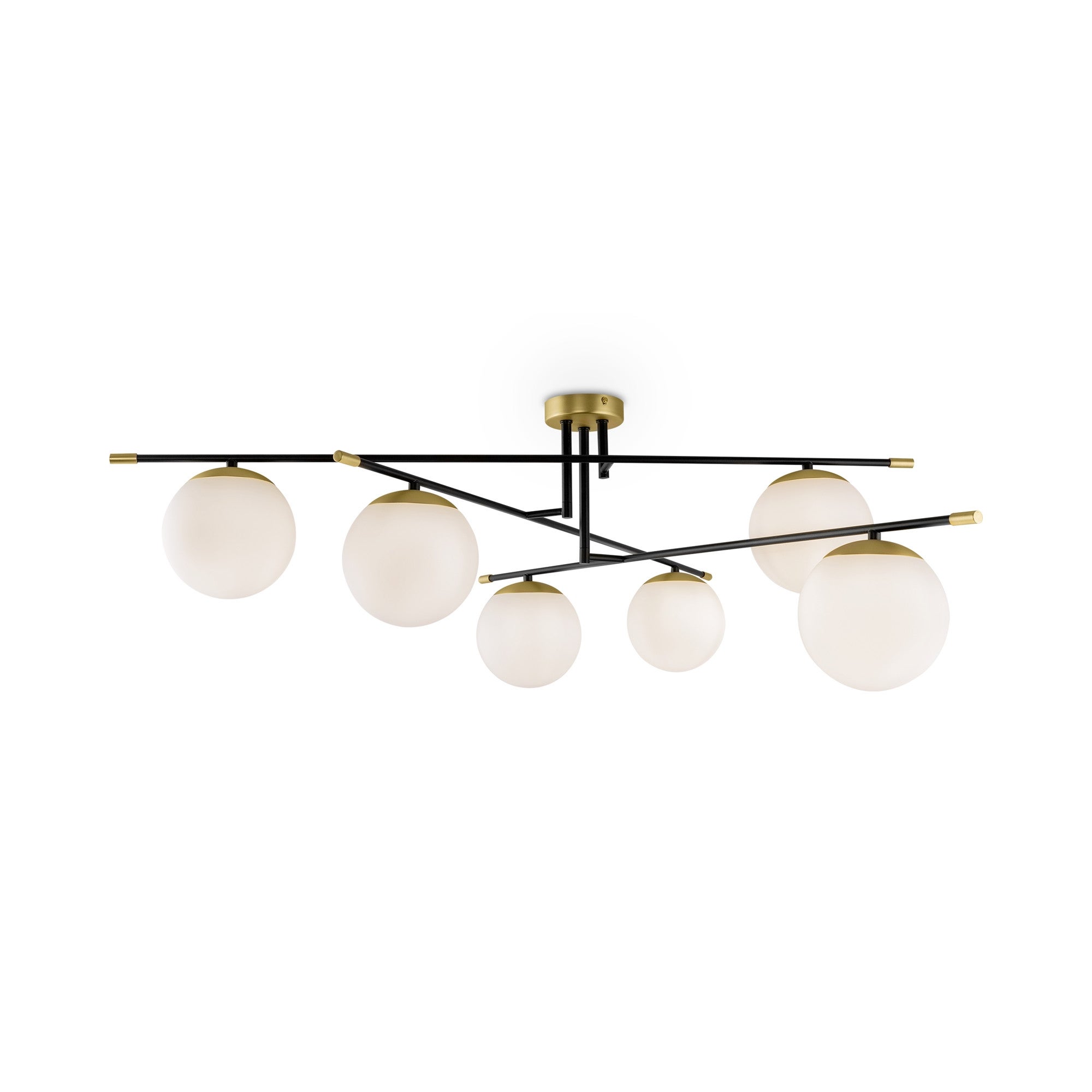Lampa sufitowa wisząca Nostalgia mosiężno-złota 6xE14x40W wym: 35 x 115 x 115 cm szkło Maytoni