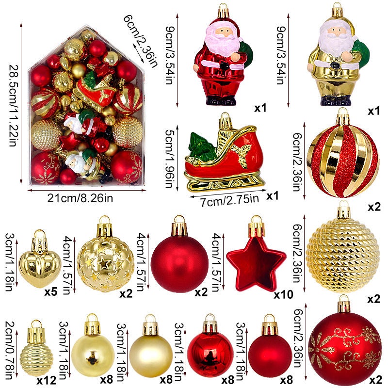 Adorno navideño colgante esférico para árbol de Navidad, ideal para fiestas navideñas y bodas - 2
