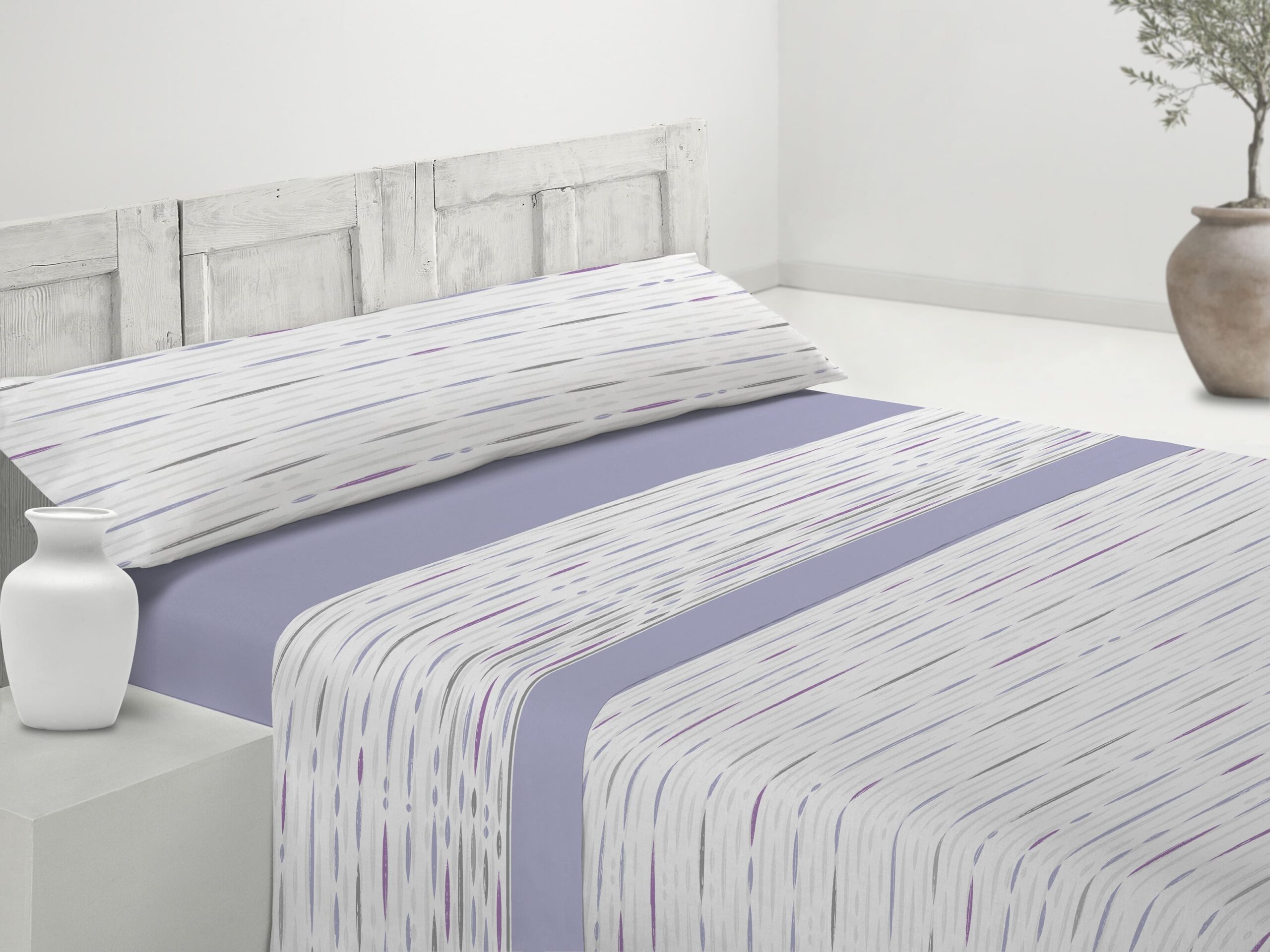 Juego de sábanas coralina invierno Cady Malva Cama 135cm Donegal