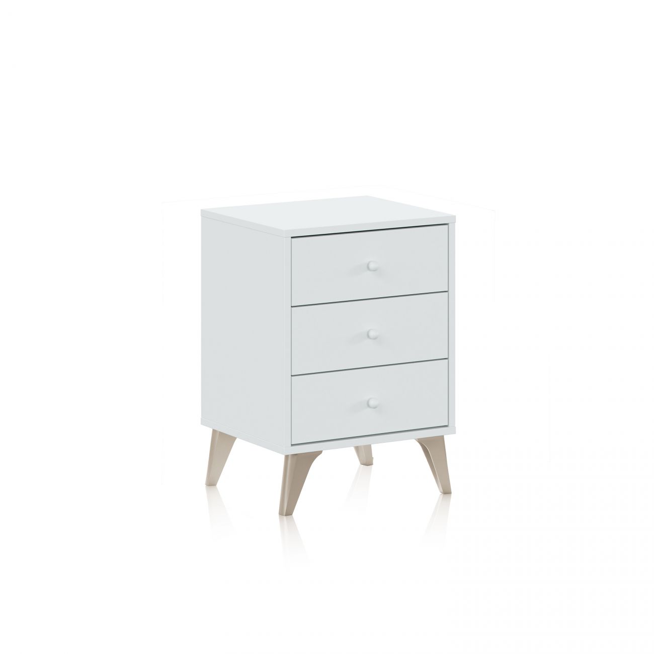 Duehome  Mesita De Noche Iconic Artik ( Mate) 40 X 56 X 33,5 Cm Blanco , Leroy Merlin