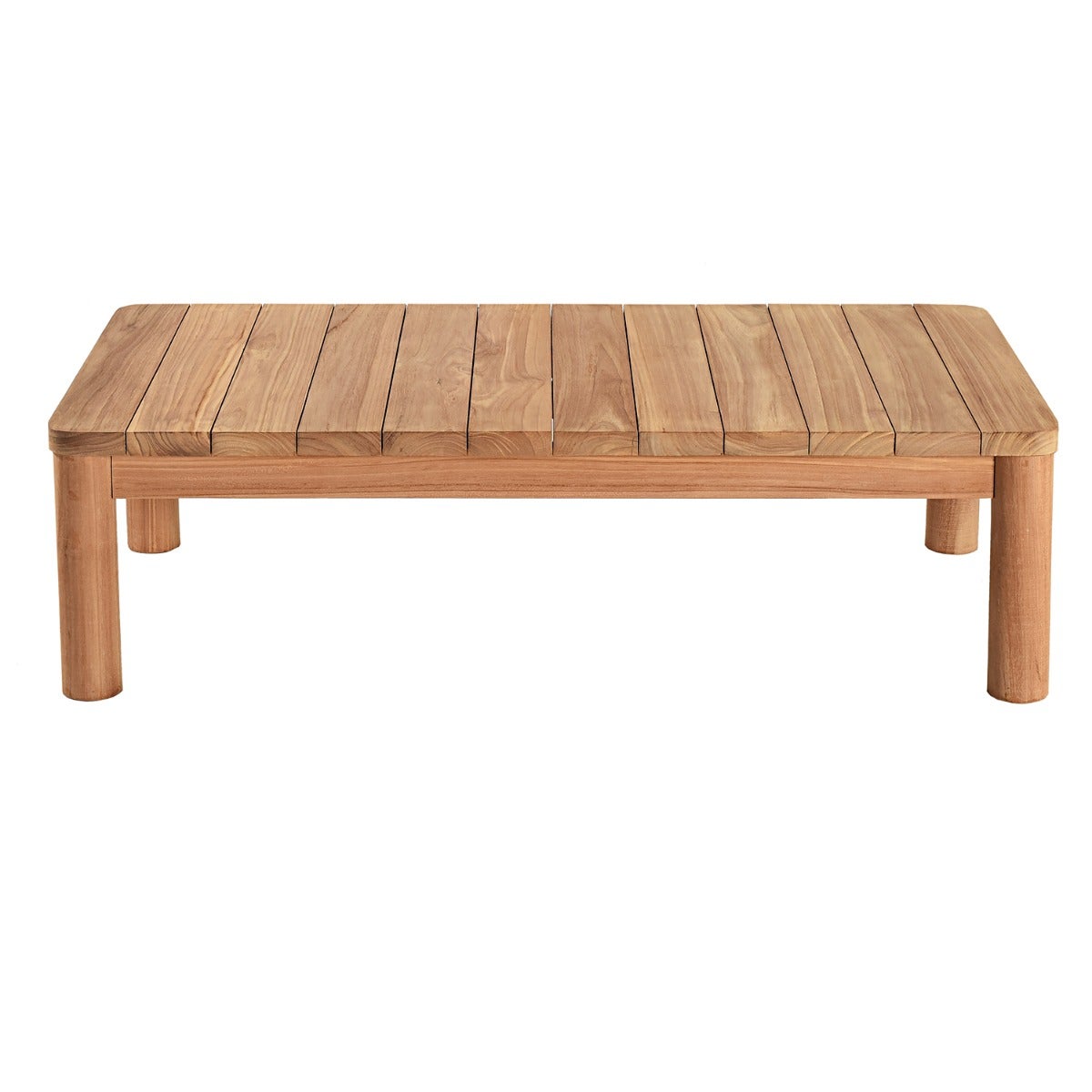 Table basse de jardin rectangulaire en Teck Marron - 7