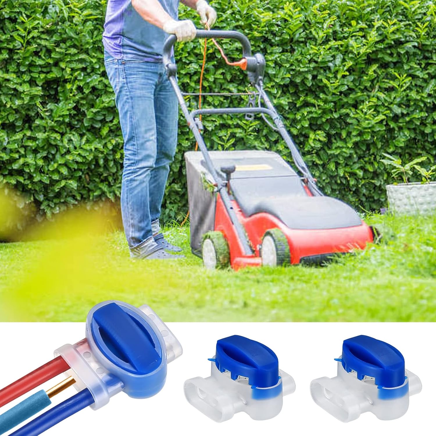 Lot de 20 connecteurs de câbles pour tondeuse à gazon robotisée, pour jardin extérieur, avec 10 bornes de connexion - 6