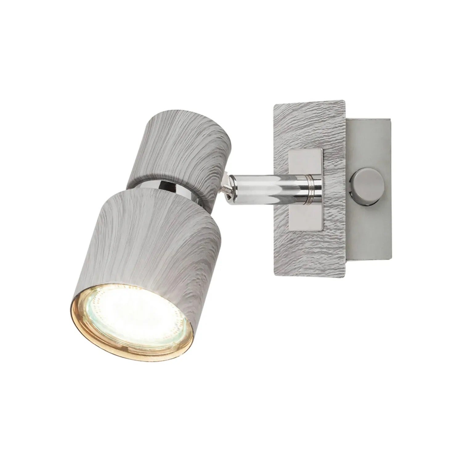 Kinkiet nowoczesny Merkur szary dąb-chromowany 1xGU10x50W metal wym:11,5x7,5x11cm IP20 Rabalux