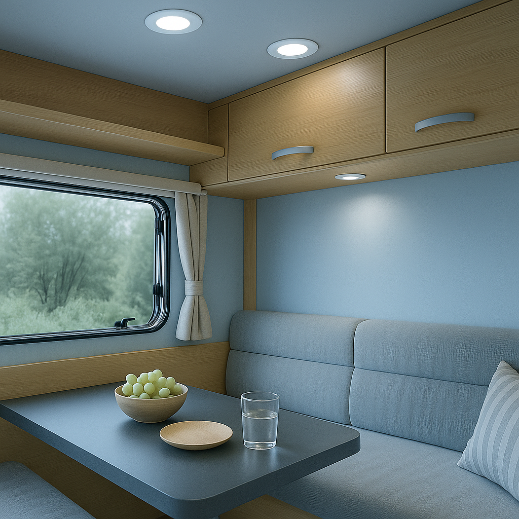 Jandei Pack x5 Downlight led rond encastré 12V, 3W, Cold Light 6000K. Cadre blanc - 2