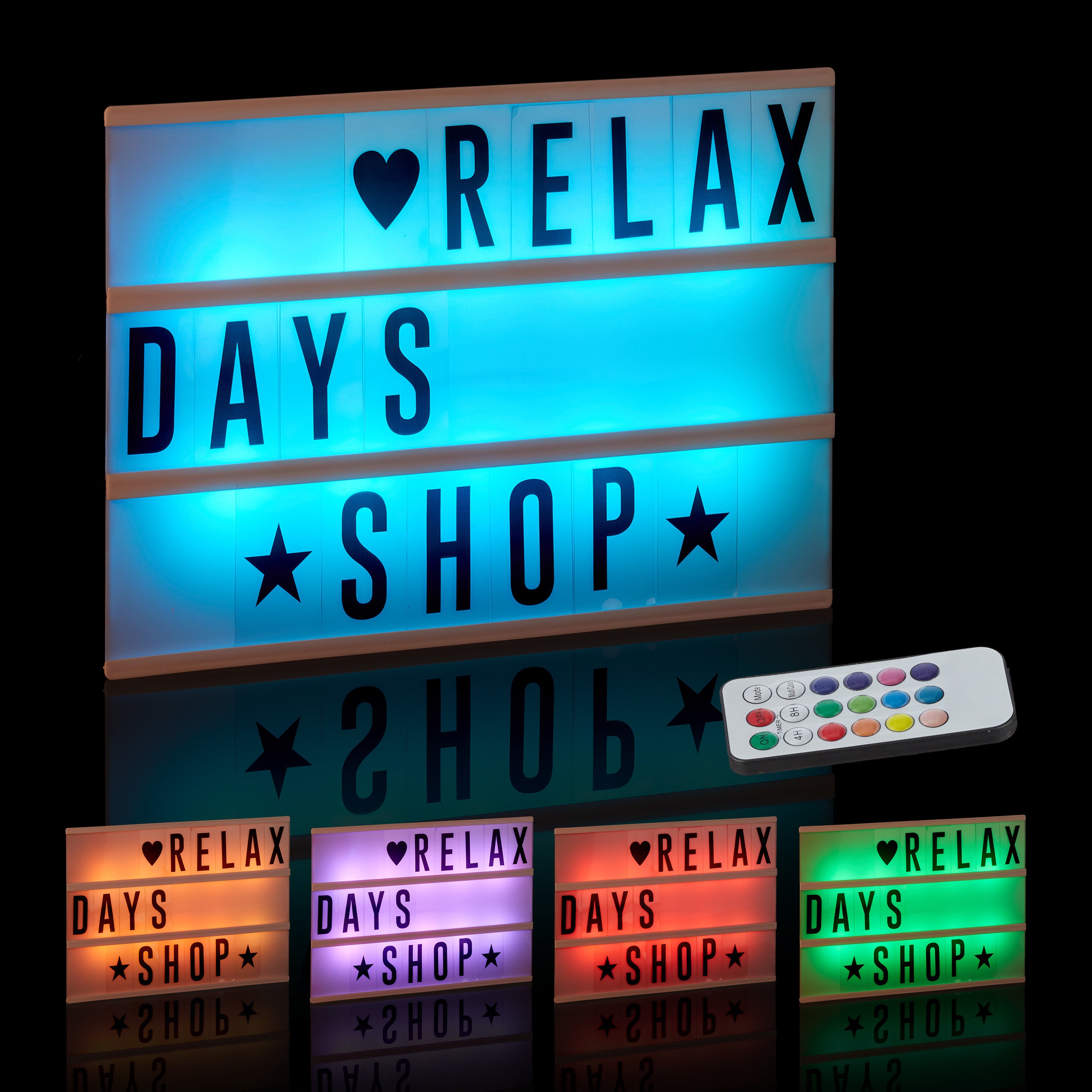 Boîte Lumineuse LED Message A4 - 16 Couleurs, 294 Lettres/emojis, Télécommande, Alimentation USB/batteries, Pour Décoration Mariage, Anniversaire, Boutique