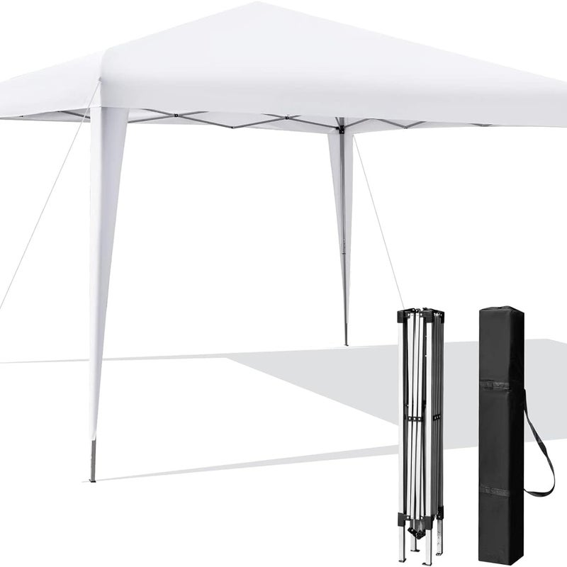 Składany pawilon ogrodowy z regulacją wysokości, wodoszczelny, z torbą do przenoszenia, do ogrodu, na plażę, taras (biały)