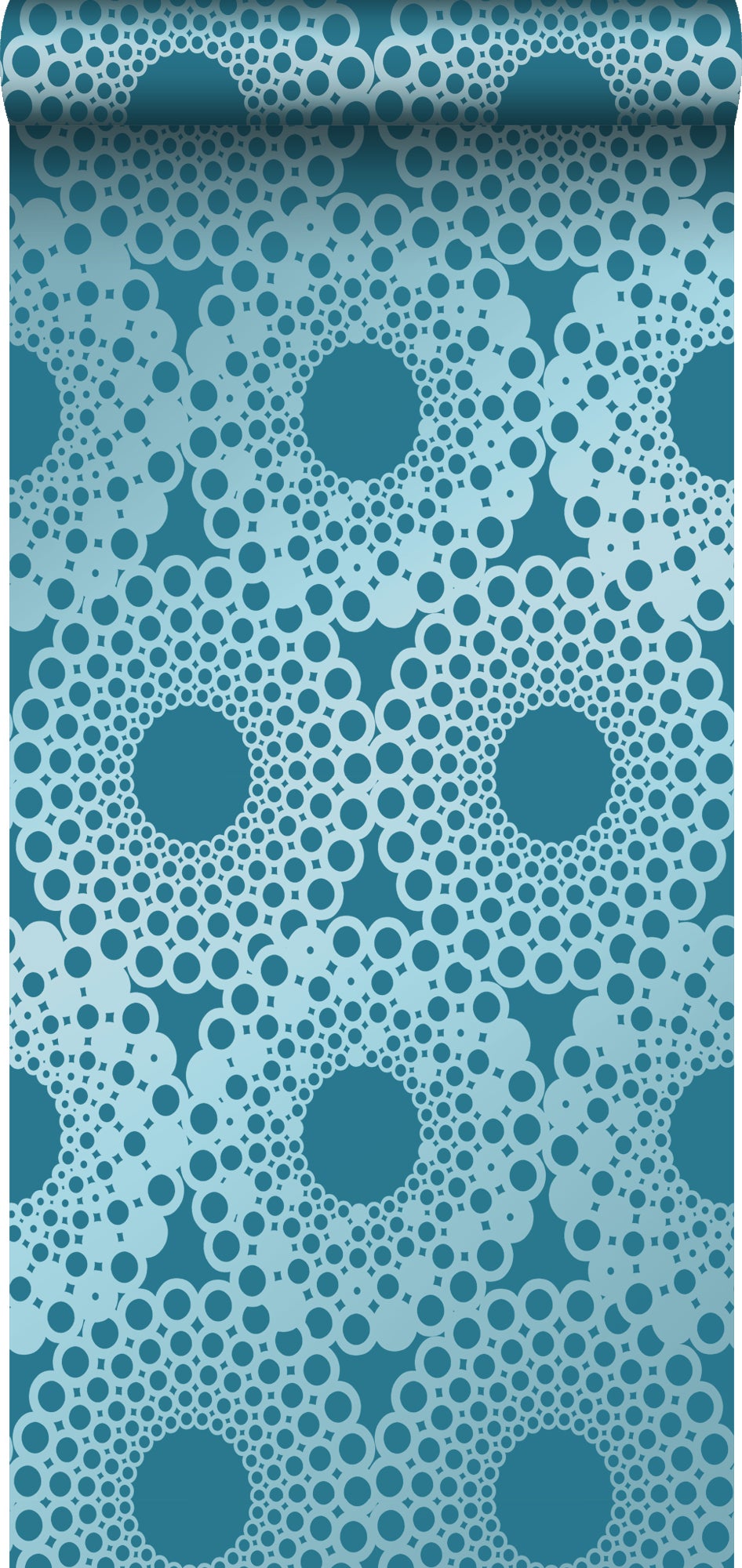 Tapeta forma graficzna petrol blue - 53 cm x 10.05 m - ORIGIN