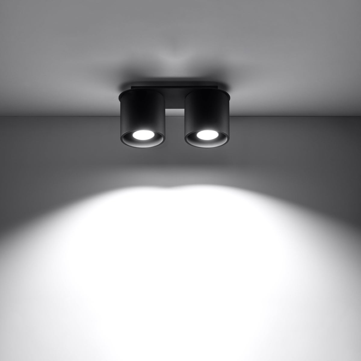 Plafon CELERIS 2 czarny LED 3000K - 26x10x12cm Sollux