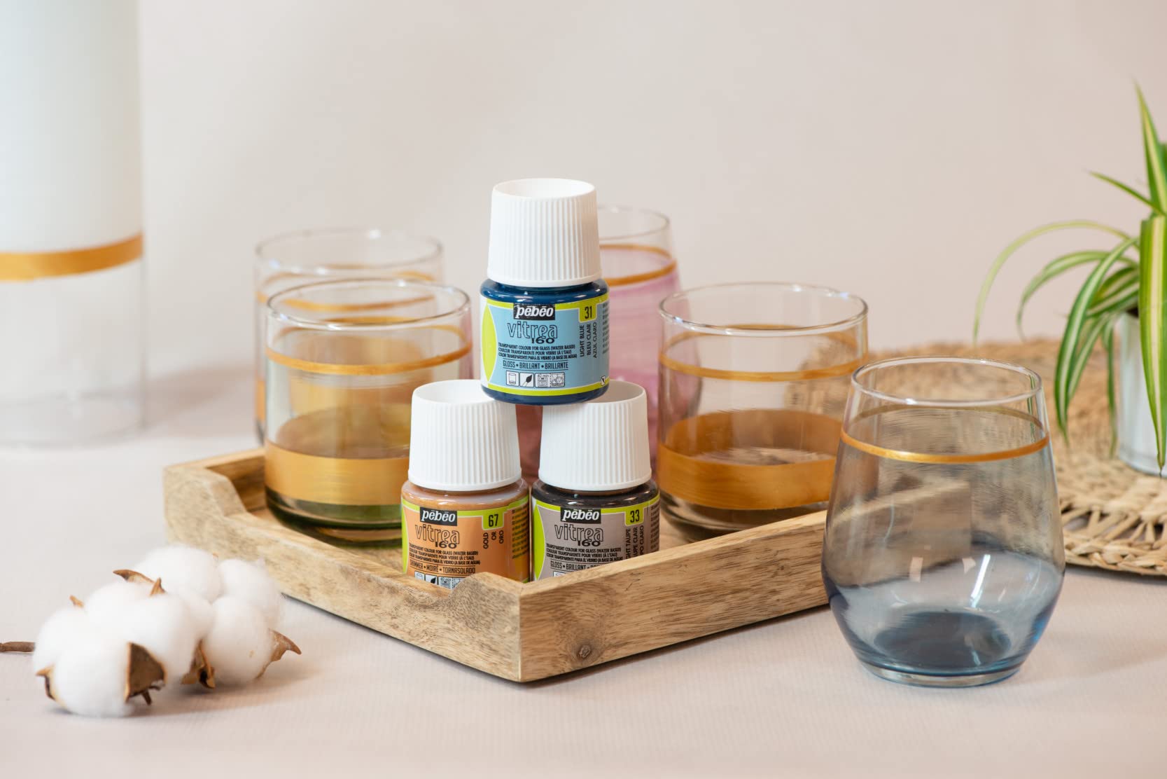 PEBEO - Vernice Trasparente per Vetro Vitrea 160°C - Bianco - 45 ML - 3