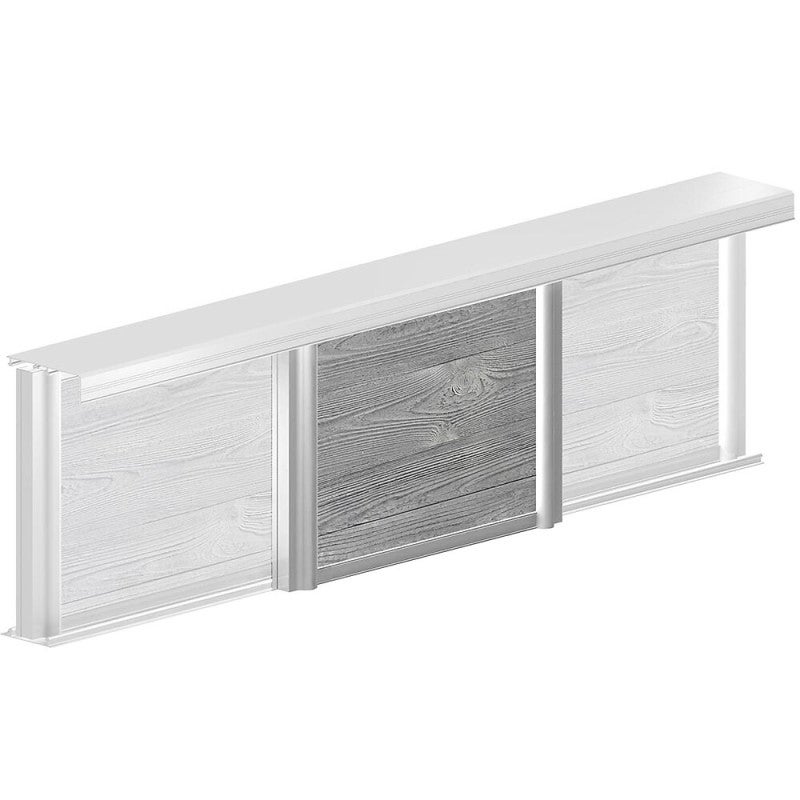 Kit pour 1 porte de placard supplémentaire SLID'UP 220 18 mm - argent - 4