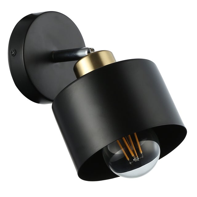Kinkiet ścienny E27 LED Elza lampa wewnętrzna IP20 ruchomy czarny miedziany MasterLED