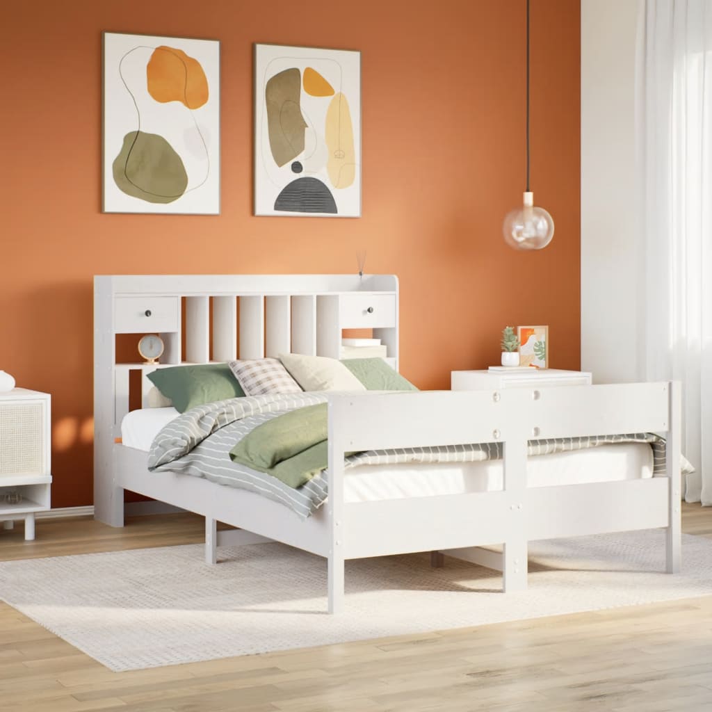 Łóżko Drewniane Rama Łóżka Sofa Biała Do Sypialni Pokoju 160x200 cm