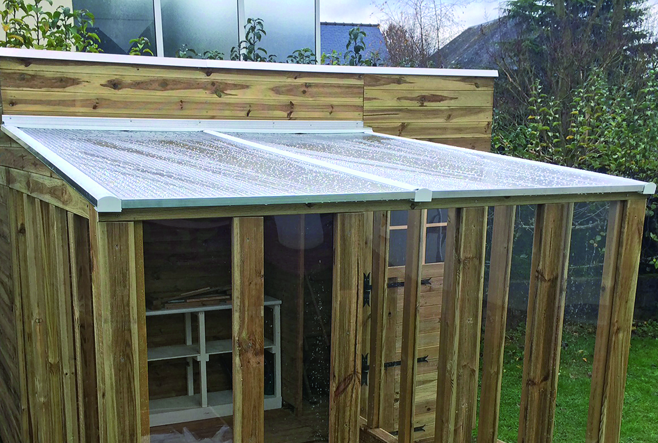 5 PLAQUES POLYCARBONATE ALVEOLAIRE EP.10MM - TRANSPARENT - 2,00M X 1,05M - 2