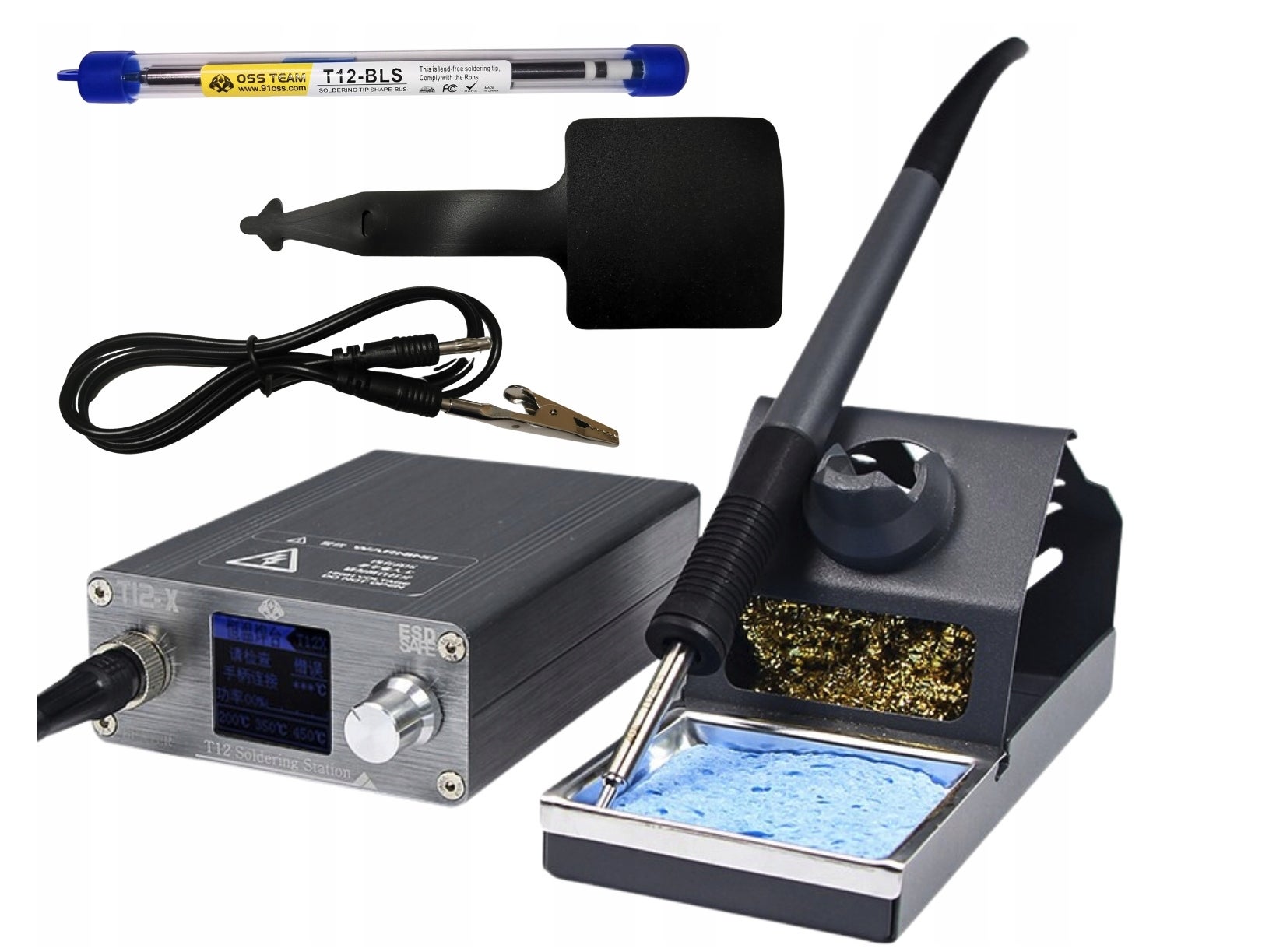 Stacja lutownicza OSS TEAM T12-X 75W + grot T12-BLS 1 kpl.