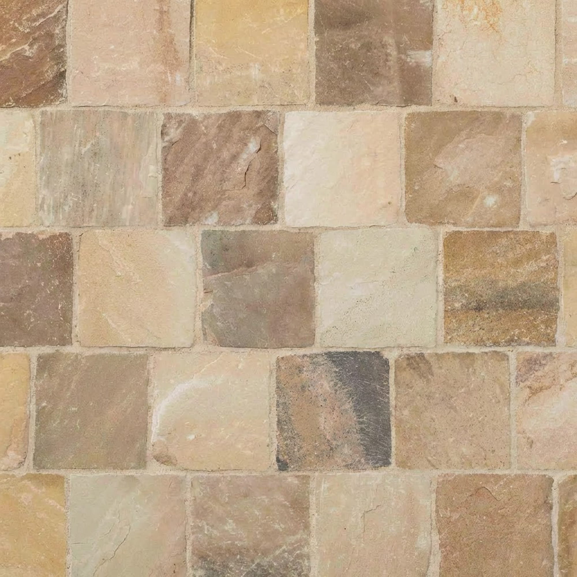 Pavé Grès Kandla Beige 14x14x2-2,5 cm (vendu au m² - 42 pavés/m²) - RO'MA NATURE - 2