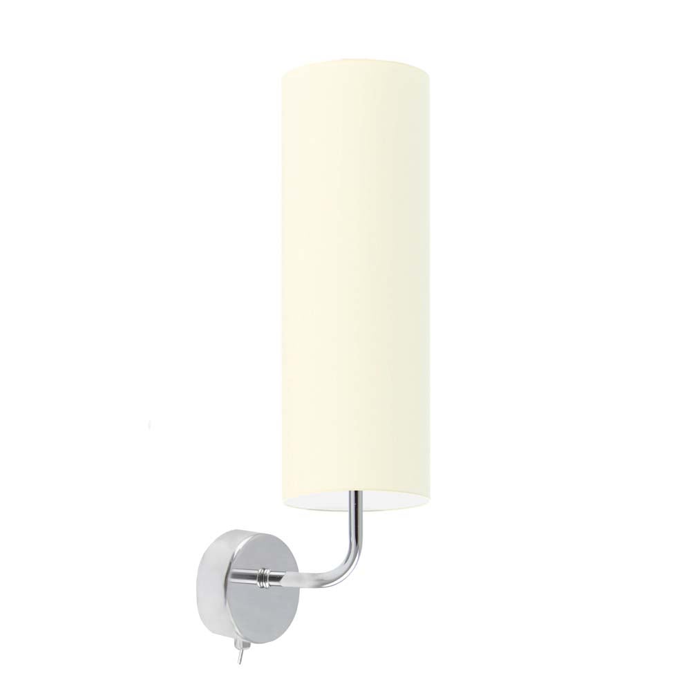 Kinkiet fajka lampa ścienna lampa na ścianę z ecru abażurem tuba BELL
