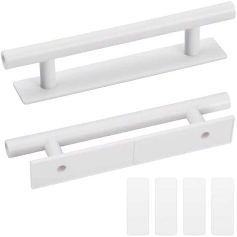 Uchwyt meblowy - do szuflad, szafek - aluminiowy - 2 sztuki - 150 mm - biały
