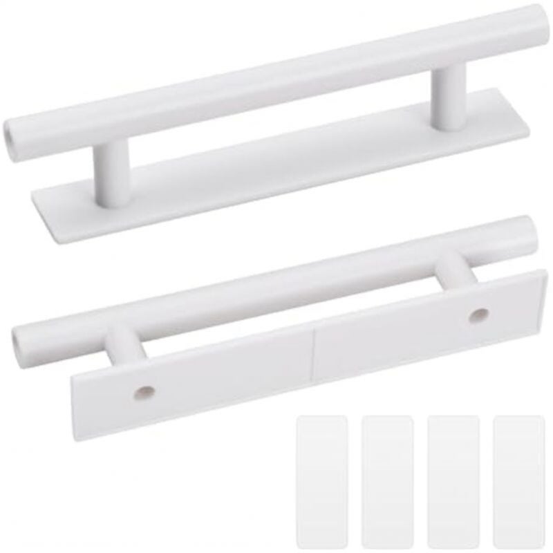 Uchwyt meblowy - do szuflad, szafek - aluminiowy - 2 sztuki - 150 mm - biały