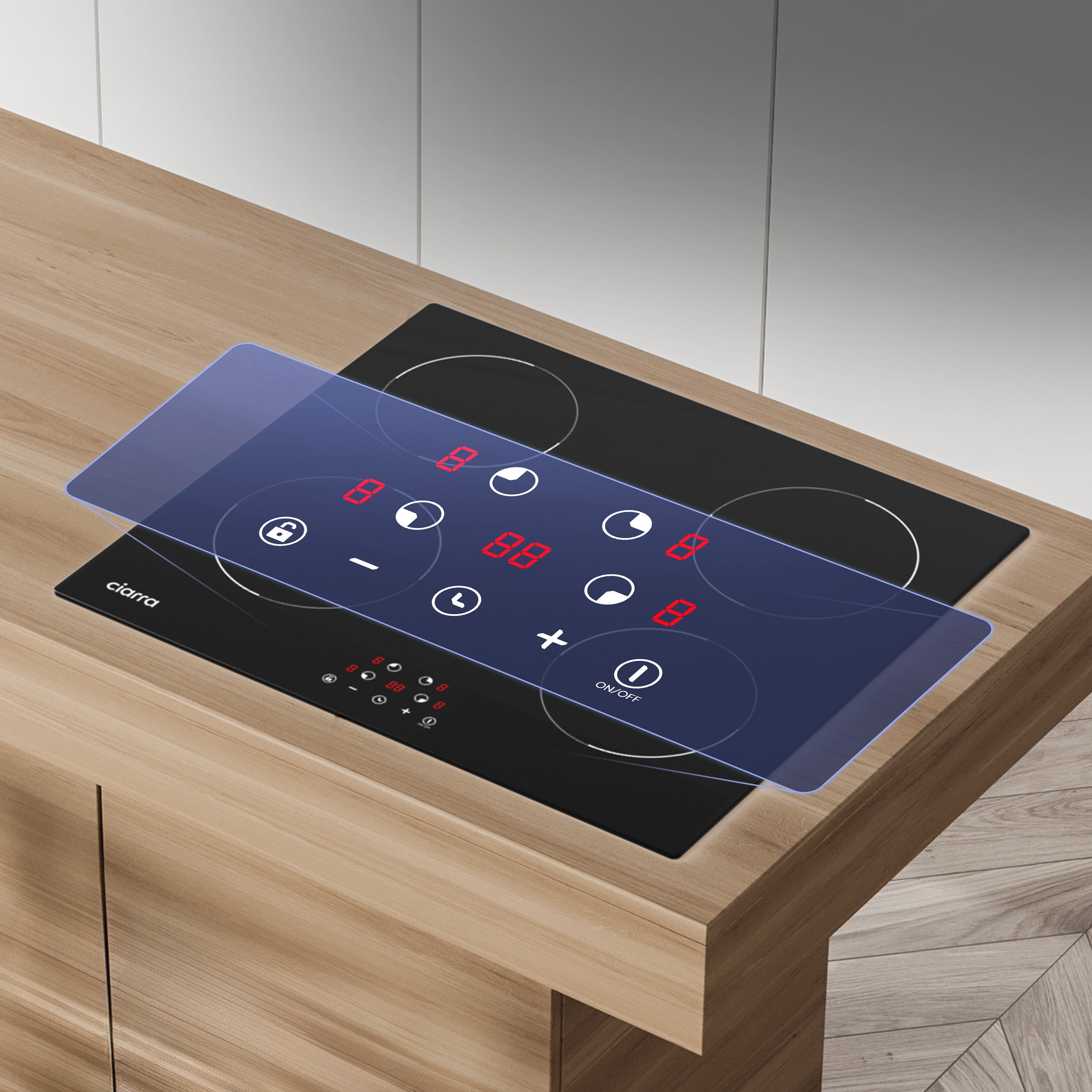 CIARRA Placa de Indução 59Cm 6000W Timer Touch Button CD4BIH-D - 2