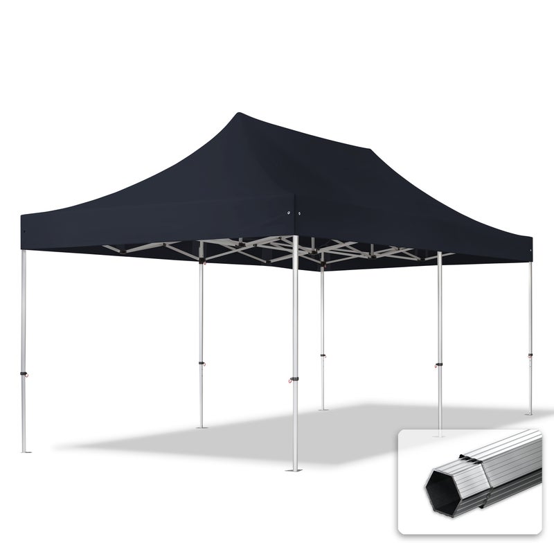 3x6 m Namiot Ekspresowy, PROFESSIONAL Alu 40mm, trudnopalny, czarny