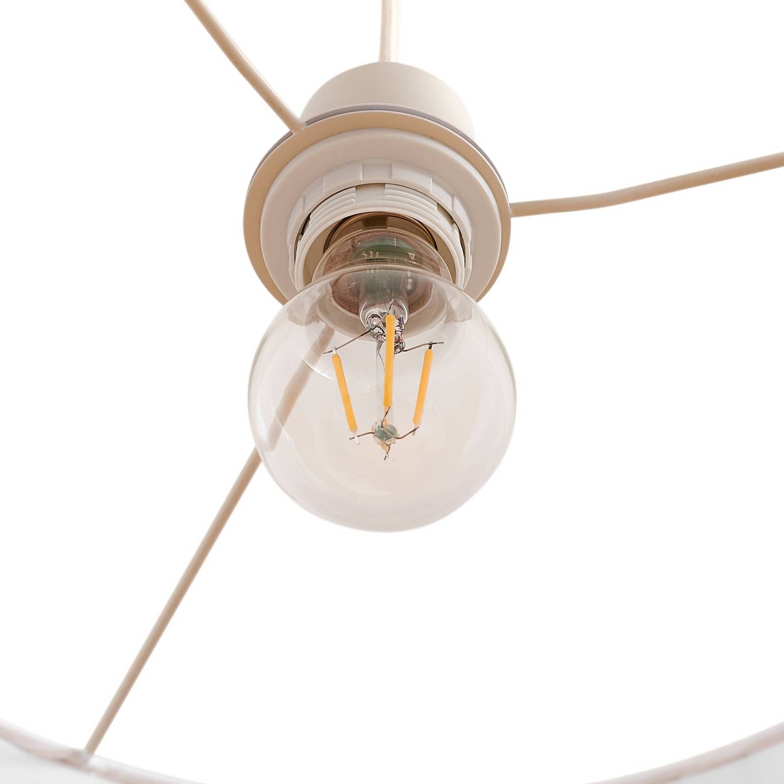 Suspension Lindby Libbie, Ø 45 cm, lin, couleur crème, Suspension Luminaire, Lampe plafond, Luminaire Plafonnier, Lampe Suspendue, Suspension - 9